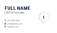 Organic Floral Letter Business Card