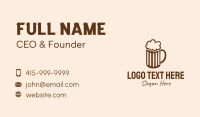 Brown Beer Mug Business Card Design