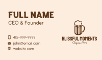 Brown Beer Mug Business Card