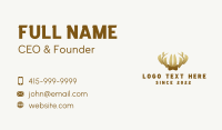 Golden Antler Crown Business Card