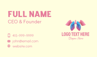 Pink Lung Wings Business Card
