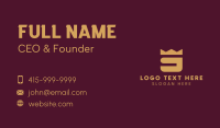 Gold Crown Letter G  Business Card