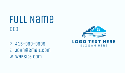 Home Cleaning Pressure Washer Business Card