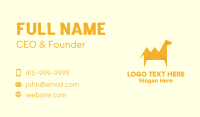 Yellow Camel Origami Business Card