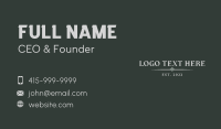 Elegant Generic Wordmark Business Card
