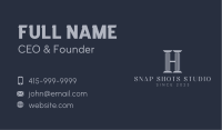 Law firm Column Letter H Business Card