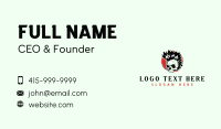 Punk Skull Mohawk Business Card