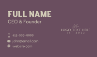 Botanical Brand Wordmark Business Card Design