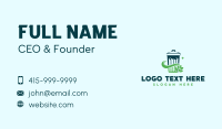 Sustainable Leaf Trash Bin Business Card