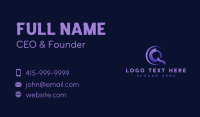 Media Technology Letter Q Business Card Design