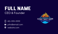 Flame Snowflake Air Condition Business Card