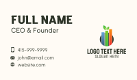 Eco Leaf Chart Business Card Design