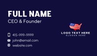 USA Map Flag Business Card Design