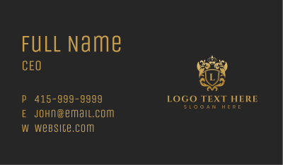 Ornate Royalty Crest  Business Card