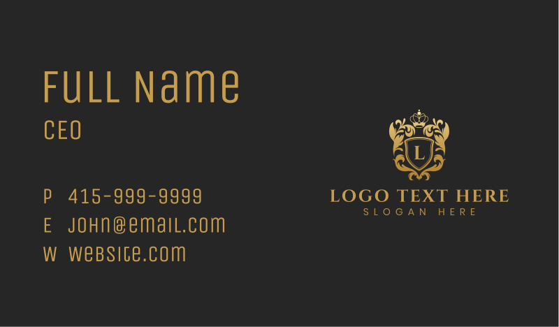 Ornate Business Card example 2