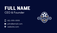Soccer Ball Shield Business Card Design