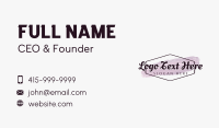 Black Feminine Hexagon Business  Business Card