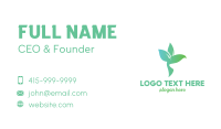 Leaf Winged Hummingbird Business Card Design