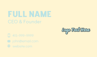 Retro Script Wordmark Business Card