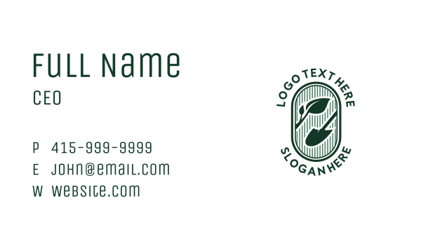 Spade Plant Landscaping Business Card Design Image Preview