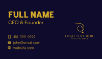 Marketing Gold Arrow Letter A Business Card Design