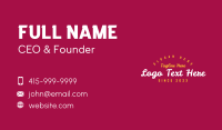 Quirky Script Wordmark Business Card