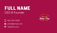 Quirky Script Wordmark Business Card