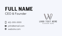 Consulting Firm Letter W Business Card
