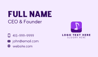 Purple Music App  Business Card