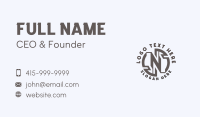 Builder Contractor Engineer Letter N Business Card