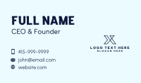 Tech Letter X Company Business Card