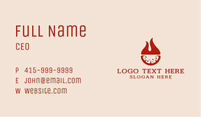 Flame Pizza Fast Food Business Card