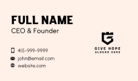Fort Shield Letter G Business Card Image Preview