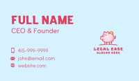 Sunshine Pig Cartoon Business Card