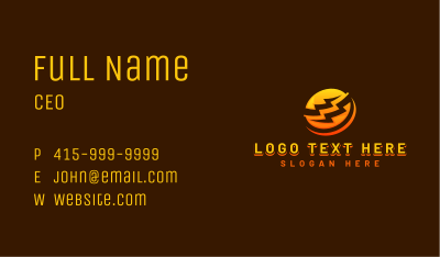 Electrical Power Lightning  Business Card