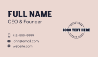 Graffiti Streetwear Wordmark Business Card