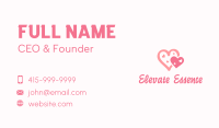 Dainty Pink Hearts Business Card