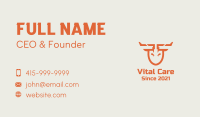 Orange Shovel Deer Business Card Image Preview