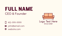 Orange Couch Furniture Business Card Design