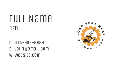 Tow Truck Crane Business Card Image Preview