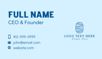 Oval Blue Waves Business Card Design