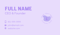 Purple Paint Letter Business Card