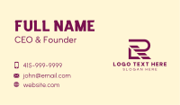 Professional Letter R Business Card
