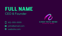 Ribbon Wave Motion  Business Card Design