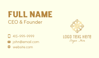 Gold Flower Diamond  Business Card Design
