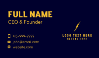 Lightning Electrical Energy Business Card