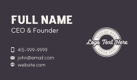 White Retro Cursive Business Card Design