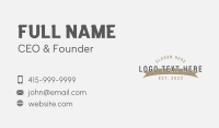 Varsity Banner Wordmark Business Card