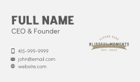 Varsity Banner Wordmark Business Card Design