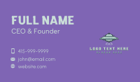 UFO Spaceship Pixel Business Card